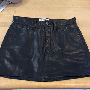 Agolde Sleek Black Mini Skirt